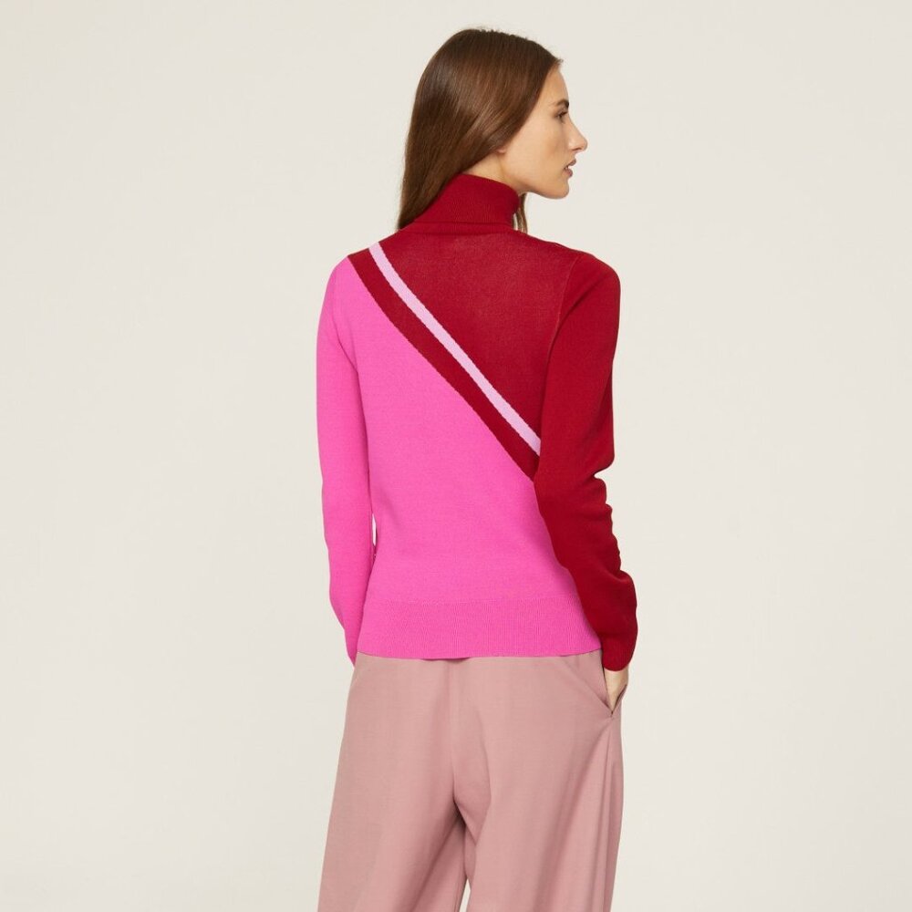 Pink Colorblock Sweater - Picture 3 of 5